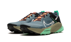 Nike ZoomX Zegama Trail "Light Slate Grey Glow Green Bone Black" DH0623 300