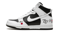 SB Dunk High "Supreme - By Any Means - White/Black" DN3741 002