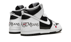 SB Dunk High "Supreme - By Any Means - White/Black" DN3741 002