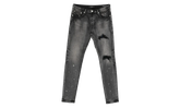 P001 Plaid Patch Jeans "Washed Black" P001 SYDB425