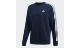 Essentials 3-Stripes Crew Sweatshirt "Collegiate Navy / White" BQ9644