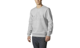 Essentials 3-Stripe Logo Cotton Sweatshirt "Medium Grey Heather" CG0857