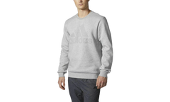 Essentials 3-Stripe Logo Cotton Sweatshirt "Medium Grey Heather" CG0857