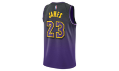NBA LEBRON JAMES LOS ANGELES LAKERS 2024/25 CITY EDITION SWINGMAN JERSEY "Field Purple" FQ4346 504
