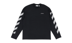 Pixel Diagonal Skate L/s Tee "Black / White" OFW MTPS 0063