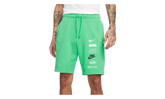 Club+ French Terry Multi-Logo Shorts "Spring Green" FB8830 363