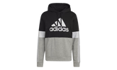 Essentials Fleece Colorblock Hoodie "Black / White / Medium Grey Heather" H14646