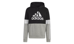 Essentials Fleece Colorblock Hoodie "Black / White / Medium Grey Heather" H14646