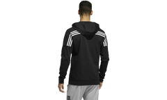 Back To School Full-zip Hooded Sweatshirt "Black / White" FJ0717