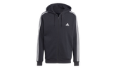 Essentials Fleece 3 Stripes Full-Zip Hoodie "Black" ib4029