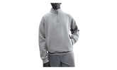Solo Swoosh Fleece Quarter Zip Top "Dark Grey Heather / Light Smoke Grey / White" HV1094 063