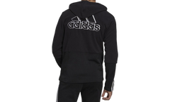 Essentials Polar Fleece Giant Logo Full-Zip Hoodie "Black / White" GV5297