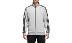 Badge of Sport 3-Stripe Cotton Fleece Pullover "Medium Grey Heather" DH9085