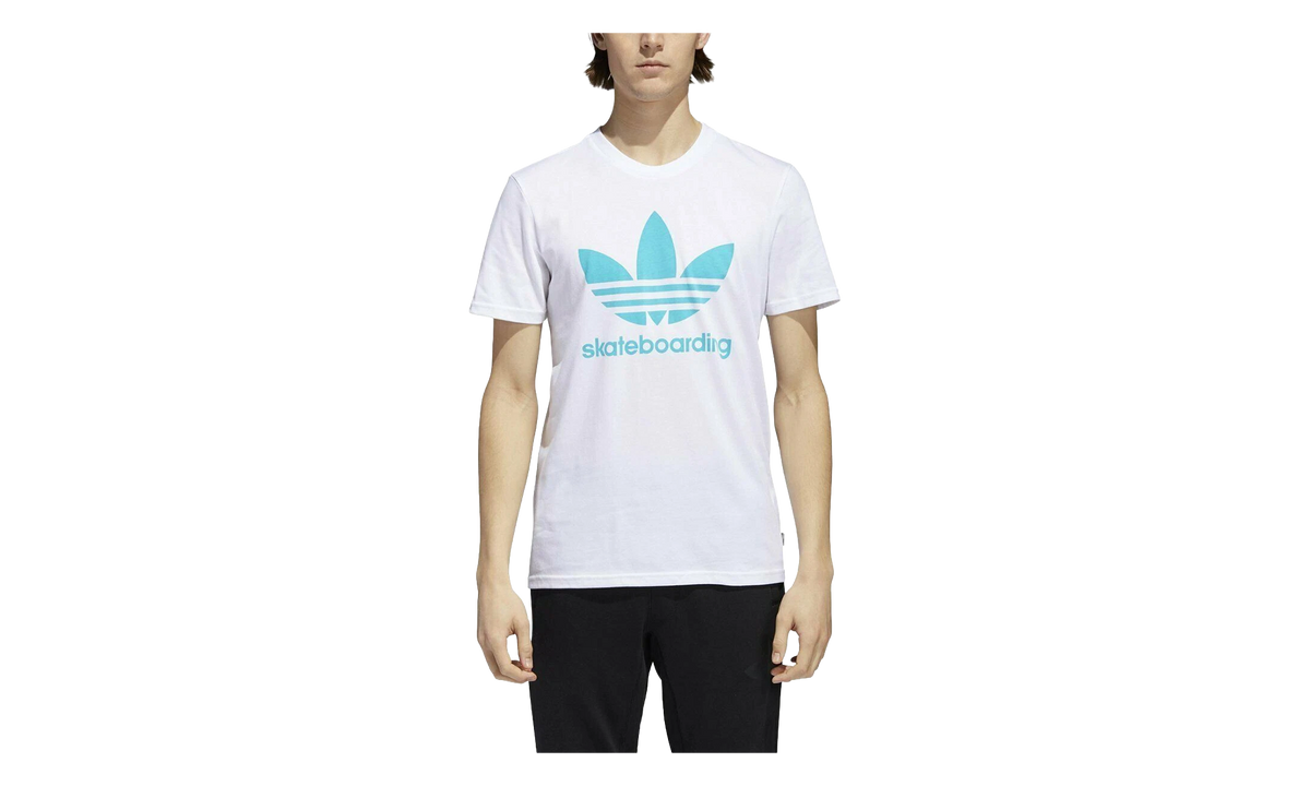 Skateboarding Clima 3.0 T-Shirt "White / Energy Blue" CW2350