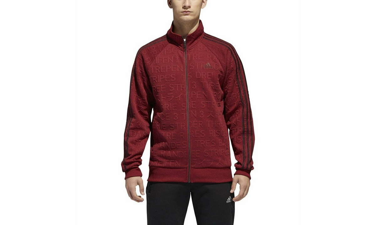 Badge of Sport 3-Stripe Cotton Fleece Pullover "Noble Maroon" DH9084