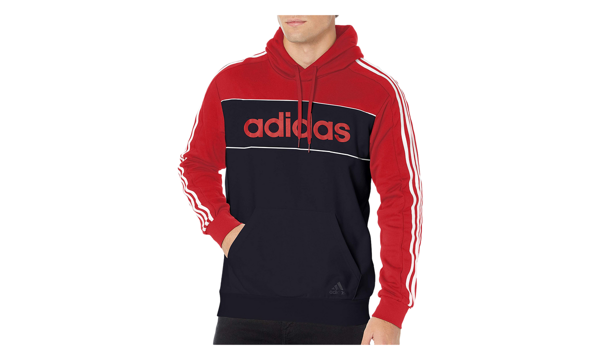 Essentials Hooded Colorblock Sweatshirt "Scarlet / Legend Ink / Scarlet" GL7465