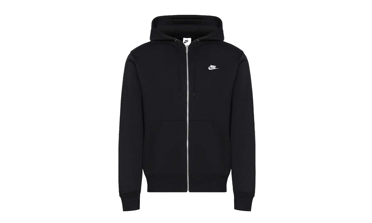 Club Full-Zip Fleece Hoodie "Black / White" FN3861 010