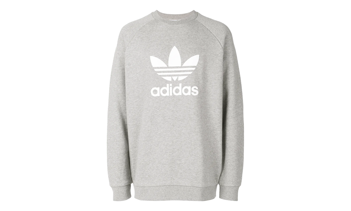 Originals Trefoil Warm-Up Crew Sweatshirt "Medium Grey Heather" CY4573