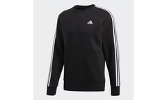 Essentials 3-Stripes Crew Sweatshirt "Black / White" BQ9645