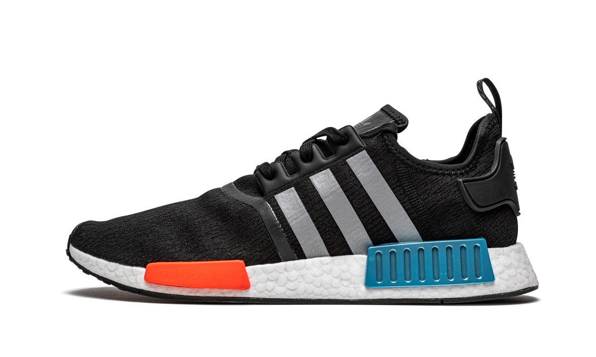 NMD_R1 "Black / Silver / Solar Red" FY5727
