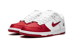 SB Dunk Low "Supreme - Jewel Swoosh Red/White" CK3480 600