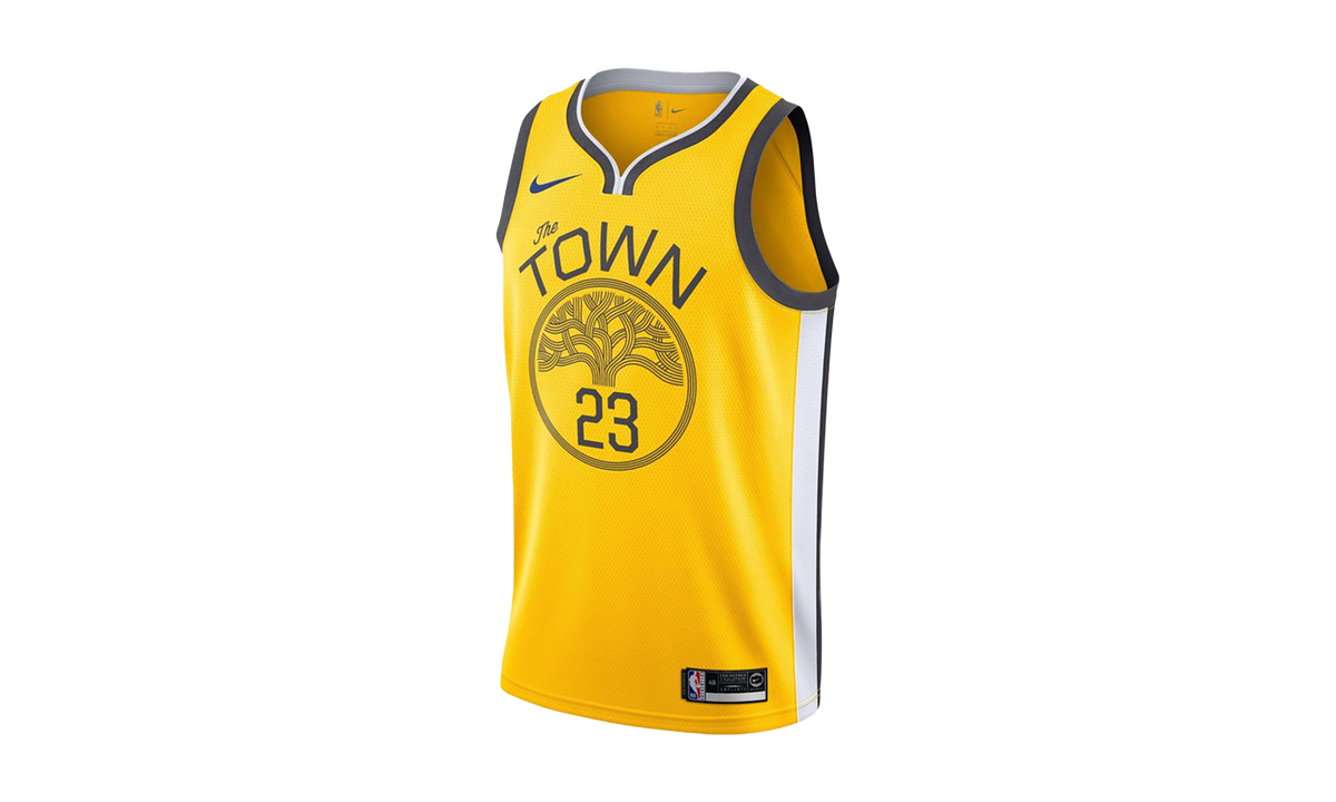 NBA Warriors Jersey "Yellow-Draymond Green Swingman Earned Edition" BQ1159 730