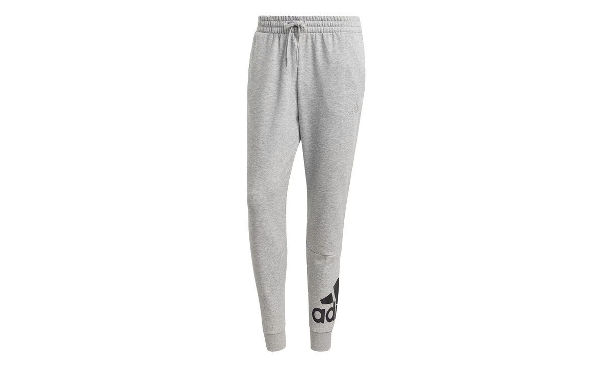 Essentials French Terry Tapered Cuff Logo Pants "Medium Grey Heather / Black" GK8978