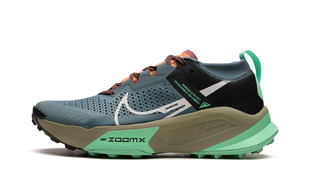Nike ZoomX Zegama Trail "Light Slate Grey Glow Green Bone Black" DH0623 300