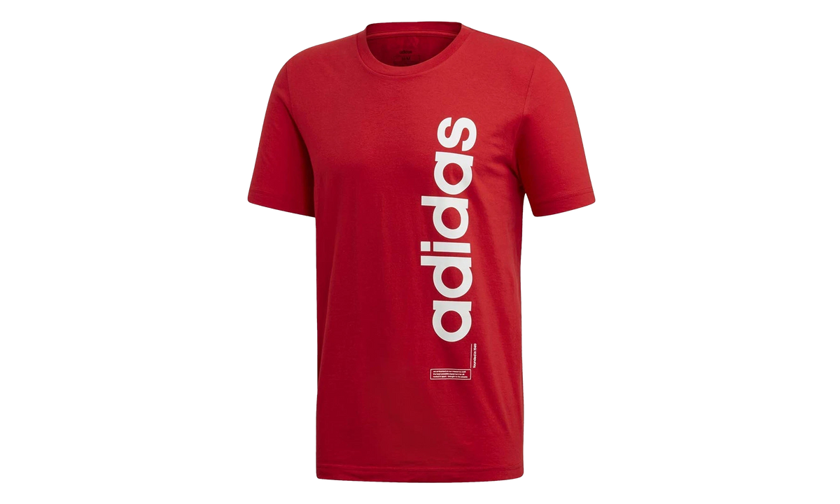 Vertical Graphic Tee Shirt "Scarlet / White" EJ9294