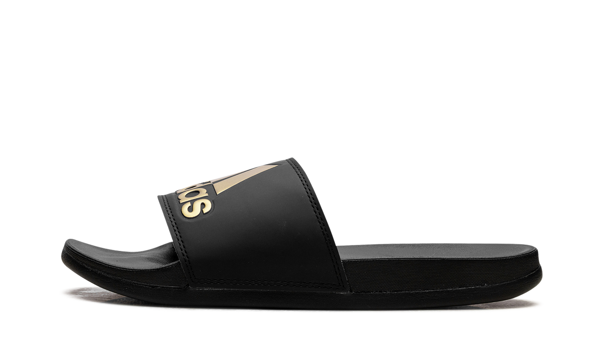 Adilette Comfort Slides "Core Black Gold Metallic" GY1946