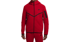 Sportswear Tech Fleece Windrunner Full-zip Hoodie "GYM RED/BLACK" HV0949 687