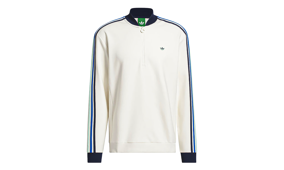 Originals 3-Stripes 1/4 Zip Sweatshirt "Chalk White / Night Indigo" KB8629