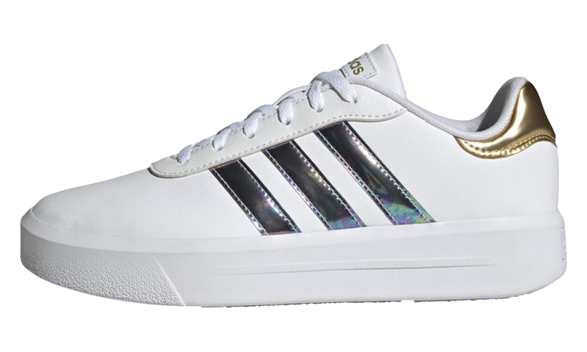 Court Platform "Footwear White / Footwear White / Matte Gold" HQ7156