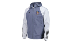 REAL SALT LAKE ALL-WEATHER RAGLAN FULL-ZIP JACKET "Charcoal" IL3028