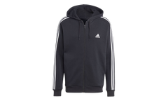 Essentials Fleece 3 Stripes Full-Zip Hoodie "Black" ib4029