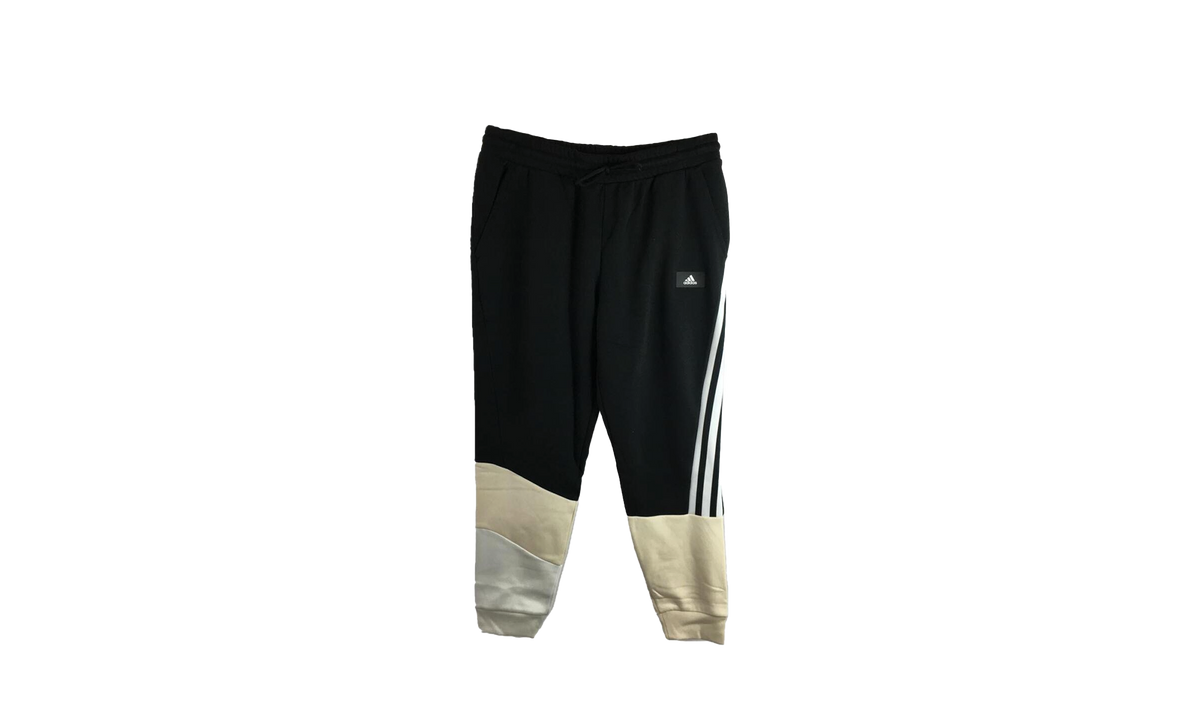 Fleece Colorblock Pants "Black / Wonder White" HB7392
